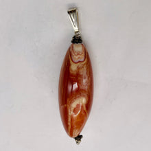 Load image into Gallery viewer, Carnelian Marquise Pendant | 2 1/4" Long | 40x16mm (Carnelian) | Orange |