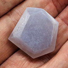 Load image into Gallery viewer, Chalcedony Druzy 56ct Designer Cut Pendant Bead | 25x25x10mm | Blue | 1 Bead |
