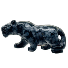Load image into Gallery viewer, Hand-Carved Prowling Leopard | 58x27x19mm | Grey Black | 1 Figurine |