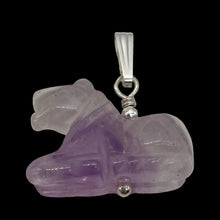 Load image into Gallery viewer, Adorable Pony Amethyst Horse & Sterling Silver Pendant | 1 1/8" Long | 509268AMS
