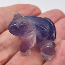 Load image into Gallery viewer, Frog Fluorite Glass Frog Figurine | 42x33x26mm | Purple , Clear
