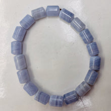 Load image into Gallery viewer, Blue Lace Agate 7" Strand Tube Beads| 10x7mm | Blue | 18 Beads |