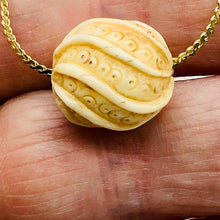Load image into Gallery viewer, Carved Octopus Tentacle Swirl Waterbuffalo Bone Bead 10760A