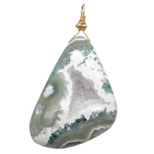Load image into Gallery viewer, Ocean Jasper 14K Gold Filled Freeform | 2.25 | Green/White/Gold | 1 Pendant