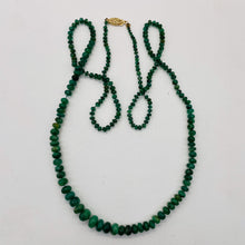 Load image into Gallery viewer, Emerald Graduated 3 to 7mm Rondelle Necklace | 26" Long | 77 tcw | Green |