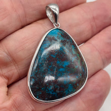 Load image into Gallery viewer, Chrysocolla Sterling Silver Oval Pendant | 2" Long | Blue, Green | 1 Pendant |
