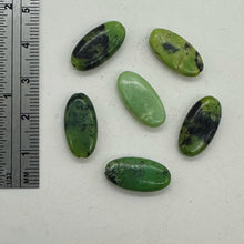 Load image into Gallery viewer, 6 Shockingly Rare Chrysoprase Oval Beads 19x9x5mm 8454