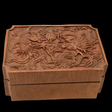 Load image into Gallery viewer, Hand Carved Dragon and Phoenix Boxwood Box