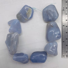 Load image into Gallery viewer, Chalcedony 8" Strand Nugget Beads | 32x23x13-21z17z12mm | Blue | 8 Beads |