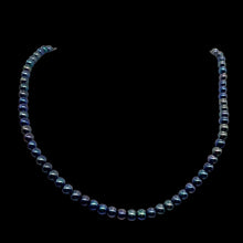 Load image into Gallery viewer, Fresh Water Pearls 16" Strand | Round | 4mm | Peacock Blue | 90 Pearls |