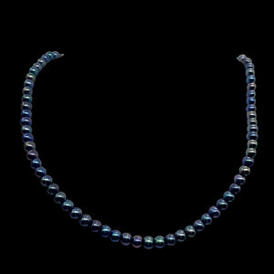 Fresh Water Pearls 16" Strand | Round | 4mm | Peacock Blue | 90 Pearls |