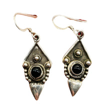 Load image into Gallery viewer, Stellar! Black Onyx Sterling Silver Drop/Dangle Earrings | 1 1/2" Long |