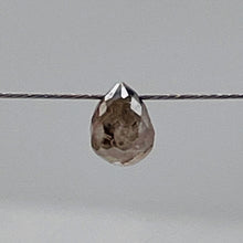 Load image into Gallery viewer, Champagne Diamond Faceted .26ct Brio;ette | 3x3mm | White tint | 1 Bead