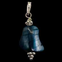 Load image into Gallery viewer, Black Lip Shell Sterling Silver Drop Pendant | 1" Long | Black White| 1 Pendant|