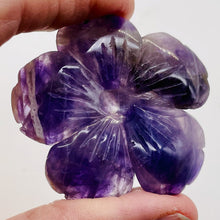 Load image into Gallery viewer, Amethyst Carved Pendant Flower | 55x8mm | Purple White | 1 Bead |