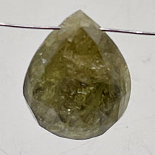 Load image into Gallery viewer, Sapphire 6ct Color Change Gemstone Briolette | 12x9x7mm | Green Yellow | 1 Bead