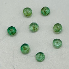 Load image into Gallery viewer, Brazilian Emerald Faceted Rondelle Beads 1.25 Ct Green 3mm 8 Pieces