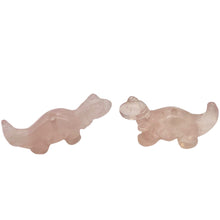 Load image into Gallery viewer, Dinosaur 2 Carved Rose Quartz Diplodocus Beads | 25x11.5x7.5mm | Pink