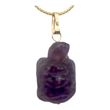 Load image into Gallery viewer, Amethyst Turtle Pendant Necklace | Semi Precious Stone Jewelry | 14k Pendant