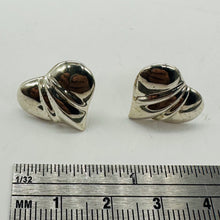 Load image into Gallery viewer, Valentine Love Heart Sterling Silver Post Earrings| 1" Long|