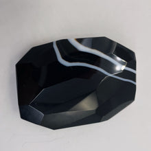 Load image into Gallery viewer, Onyx Flat Faceted RectangularPendant Bead | 50x48x14mm | Black White | 1 Bead |