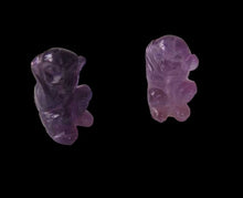 Load image into Gallery viewer, Swingin 2 Carved Amethyst Monkey Beads | 20.5x12x11mm | Purple