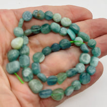 Load image into Gallery viewer, Kyanite Polished Rounded Nugget16" Strand | 10x10x6mm | Green, Silver| 45 Beads|
