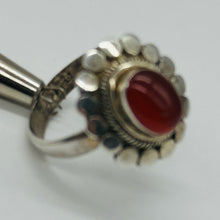 Load image into Gallery viewer, Carnelian Oval Sterling Silver Ring | Size 7 | Orange, Silver | 1 Ring |