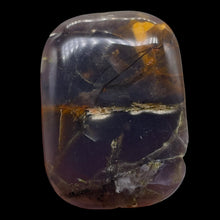 Load image into Gallery viewer, Purple Sage Plume Agate Rectangle Pendant Bead| 39x30x8mm | Purple, Bronze | 1 |