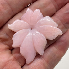 Load image into Gallery viewer, Peruvian Opal 45cts Flower Pendant Bead | 45x42x6mm | Pink | 1 Pendant Bead |