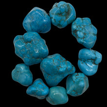 Load image into Gallery viewer, Turquoise Howlite Nugget Bead Strand 110170C