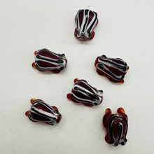 Load image into Gallery viewer, Frog Lampwork Glass Jumping Froggie Beads | 17x12x9mm | Vermilion Red | 6 Beads|