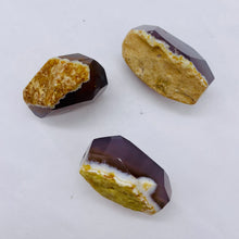Load image into Gallery viewer, Chrysocolla Agate Faceted Free Form 3 Beads| 35x18 to 34x11mm | Lavender Clear |