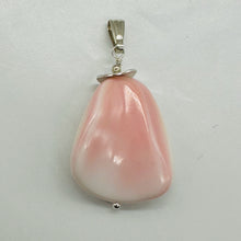 Load image into Gallery viewer, Queen Conch Shell Pendant Creamy Pink White Pear Shape 2" Caribbean