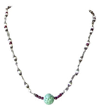 Load image into Gallery viewer, Designer Original Ruby Jade Pearl Sterling Silver 20 inch Necklace