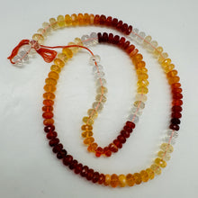 Load image into Gallery viewer, Fire Opal Faceted Rondelle Beads 5.5-6mm Red Orange Clear 119pcs