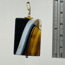 Load image into Gallery viewer, Semi Precious Stone Jewelry Sardonyx Agate Pendant Necklace 14Kgf | 1 3/4" Long|