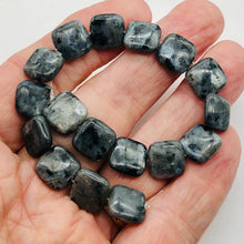 Load image into Gallery viewer, Speckled Labradorite Square Coin Bead Strand 109557