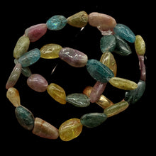 Load image into Gallery viewer, Tourmaline, Apatite Nugget Beads| 12x6mm | Green Blue Purple | 32 Bead Strand |