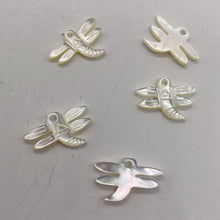 Load image into Gallery viewer, Dragonfly Premium Hand Carved Etched Mother-of-Pearl Beads | 16x10mm | 2 Beads |
