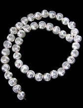 Load image into Gallery viewer, Sparkling Laser Cut Sterling Silver Bead Strand 108596