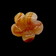 Load image into Gallery viewer, Plumeria! Carved Carnelian Hawaiian Flower Bead | Orange | 25x6mm | 1 Bead |