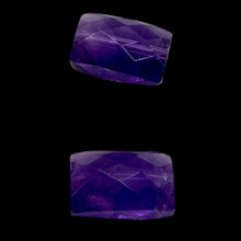 Load image into Gallery viewer, AAA Natural Amethyst Faceted Beads | 12x8x7mm | Purple | Rectangle | 2 Beads |