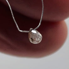 Load image into Gallery viewer, Champagne Diamond Faceted .26ct Brio;ette | 3x3mm | White tint | 1 Bead