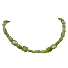 Load image into Gallery viewer, Silver Schiller Green Kyanite Bead Strand | 10x8mm | Green Silver | 41 Beads |