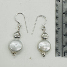 Load image into Gallery viewer, Creamy White Coin Fresh Water Pearl Earrings | 1 1/4" Long | White | 1 Pair |