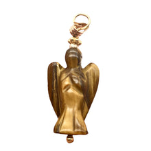 Load image into Gallery viewer, On the Wings of Angels Tigereye 14K Gold Filled 1.5" Long Pendant 509284TEG