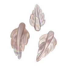 Load image into Gallery viewer, Premium Pink Mussel Shell Leaf Pendant Beads 4326E