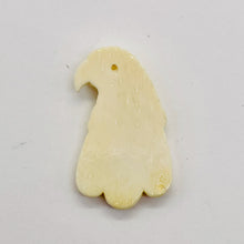Load image into Gallery viewer, Carved Eagle Pendant Bird Bead | 37x32x4mm | White Black | 1 Bead |