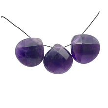 Load image into Gallery viewer, 3 Amethyst Faceted Briolette Beads | 11x5mm | Imperial Purple | 4672